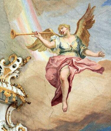 Deckenfresko in der Wieskirche Deckenfresko in der Wieskirche